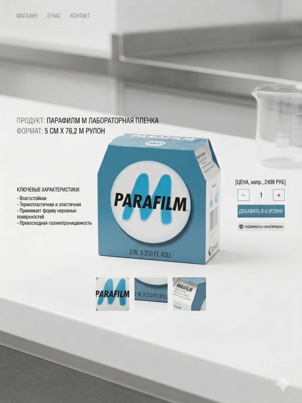 Лента лабораторная Parafilm® M — герметизирующая плёнка для лаборатории
