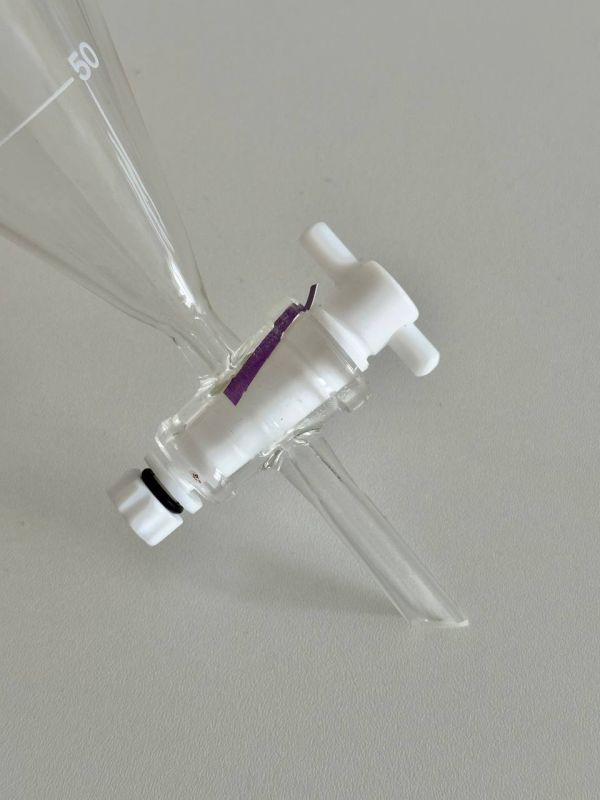 Воронка грушевидная делительная с PTFE краном